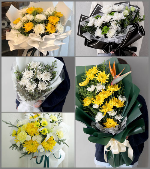 四川成都彭州市白鹿镇三河店村白事花束代送